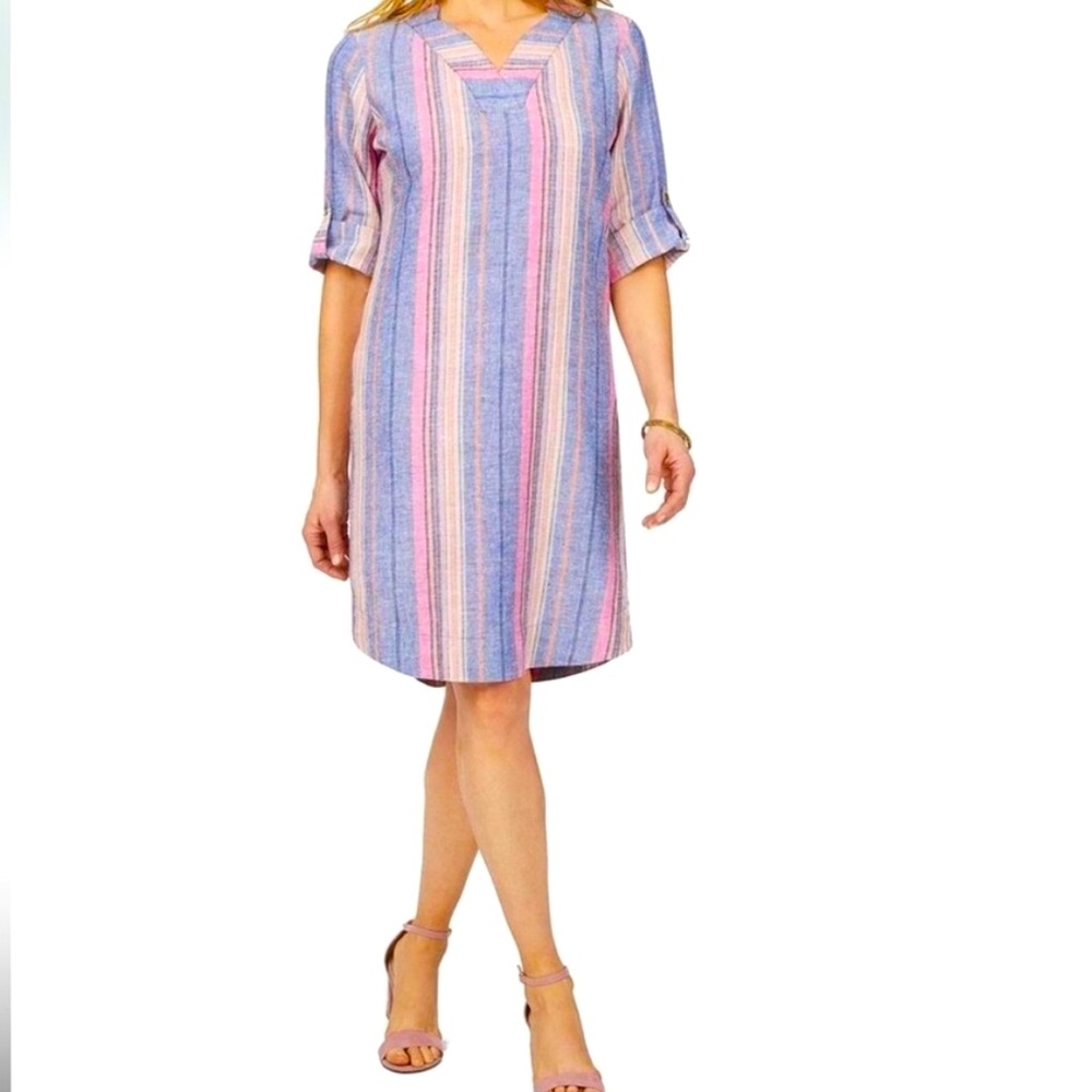 Foxcroft linen blend dress